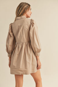 Tie Waist Shirt Dress