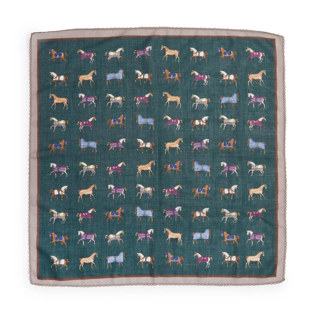 Sheer Equestrian Square Scarf