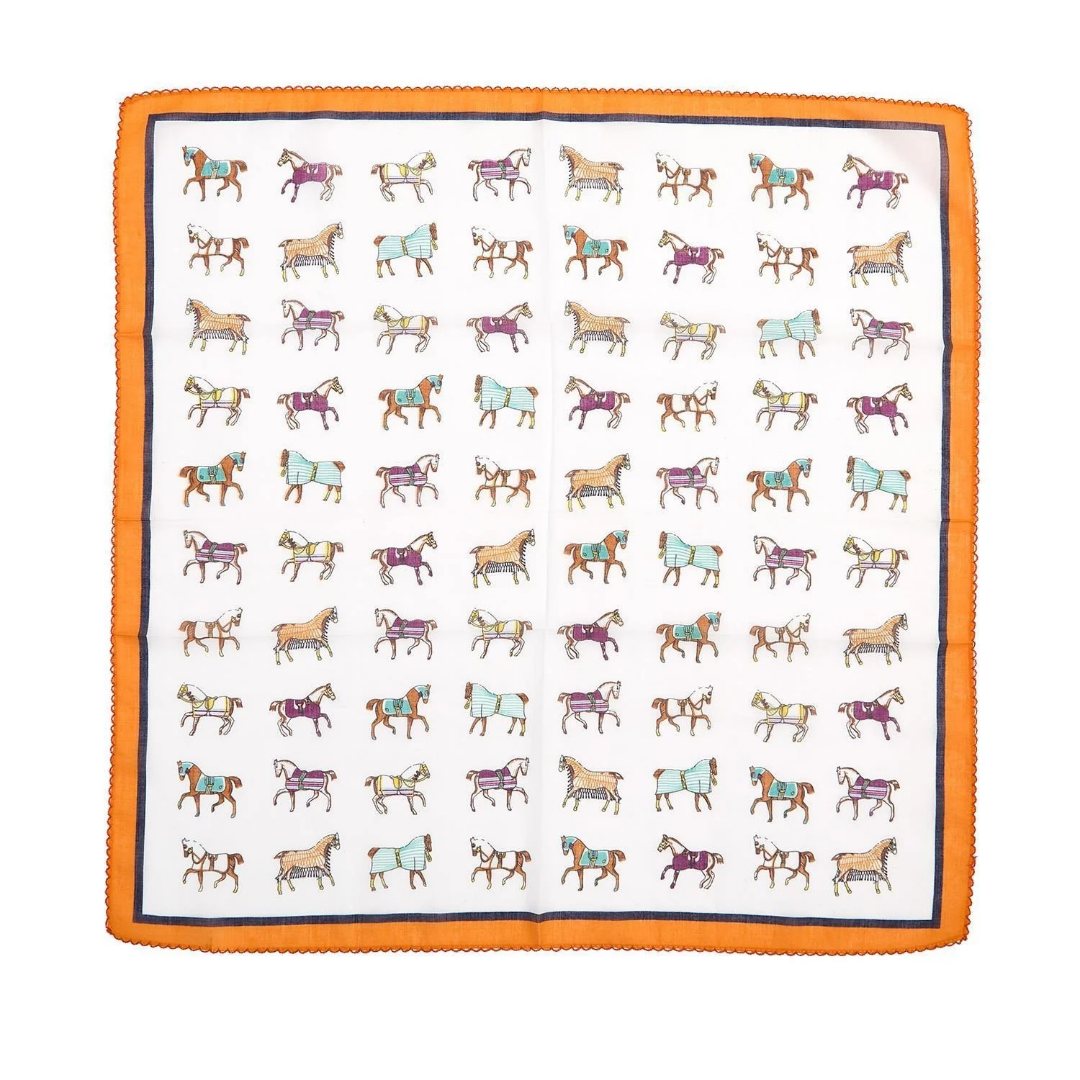 Sheer Equestrian Square Scarf