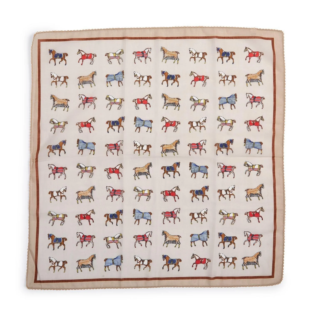 Sheer Equestrian Square Scarf