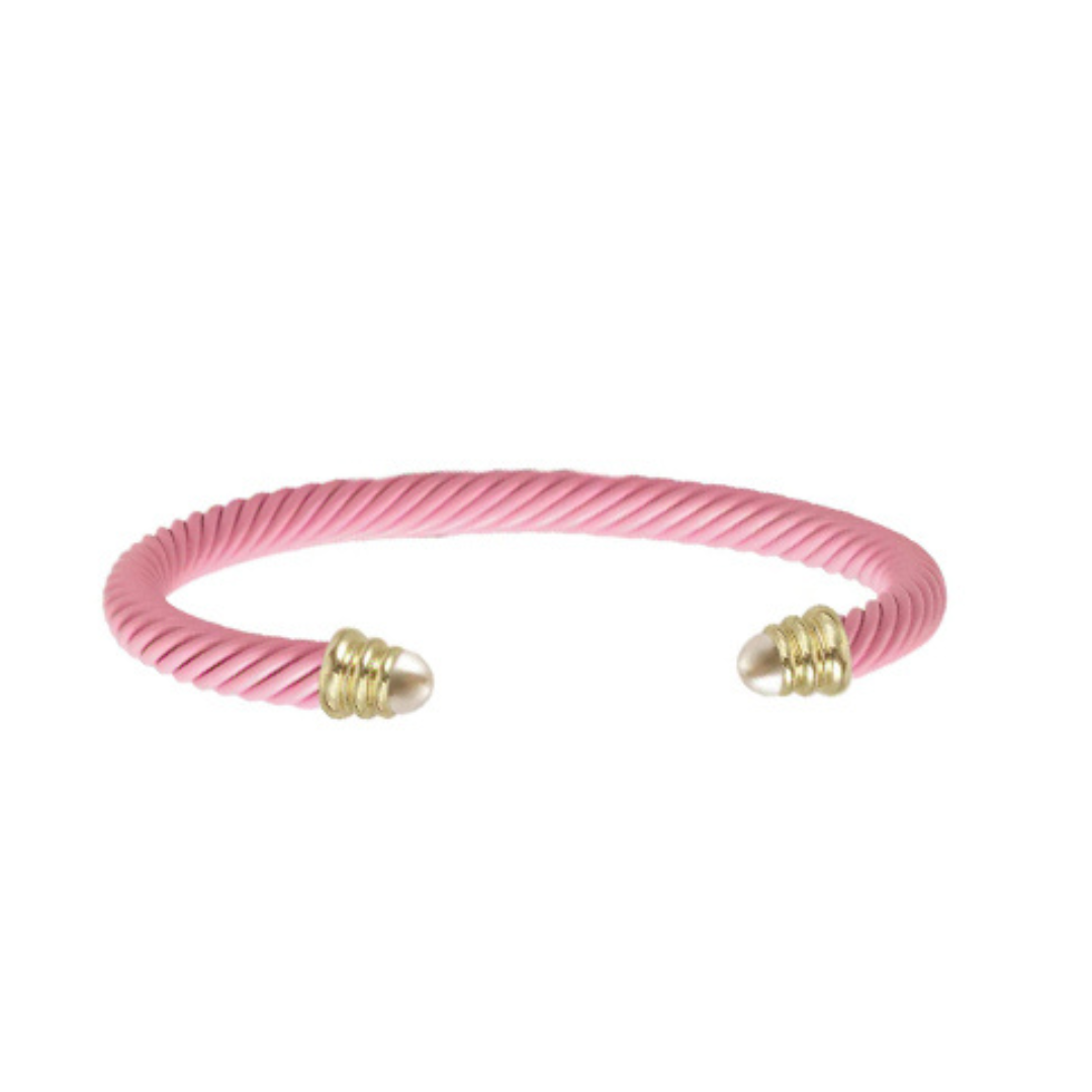 Pearl Tip Color Cable Cuff