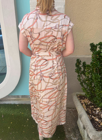 Satin Harness Print Dress