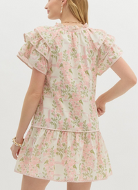 Camilla Floral Mini Dress - Pink