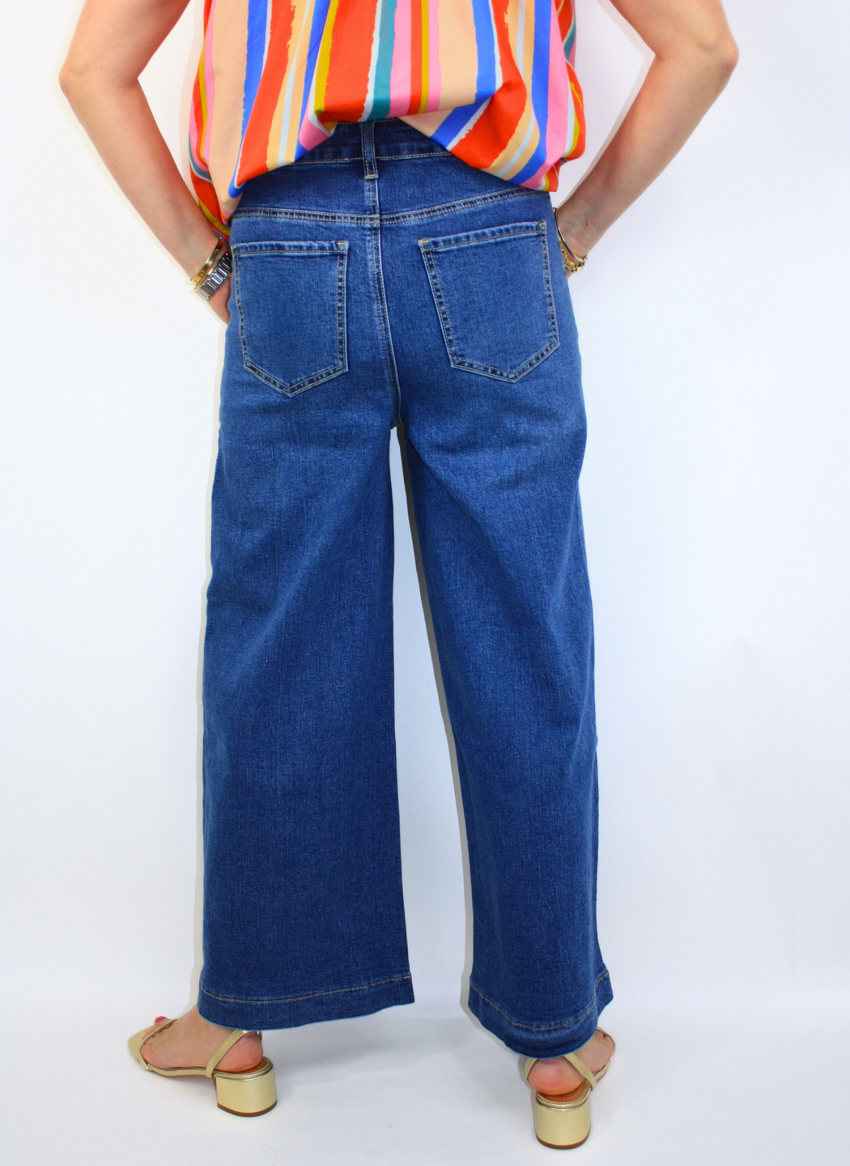 Fritz Wide Leg Jeans - Blue Denim