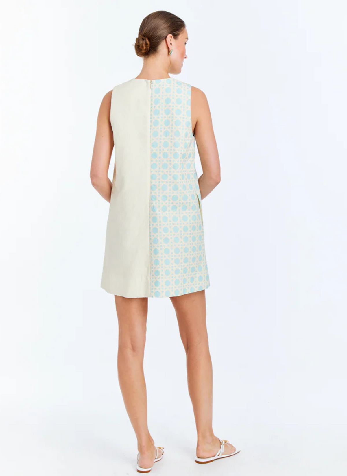 Etta Mini Dress - Solihiya Blue + Ivory