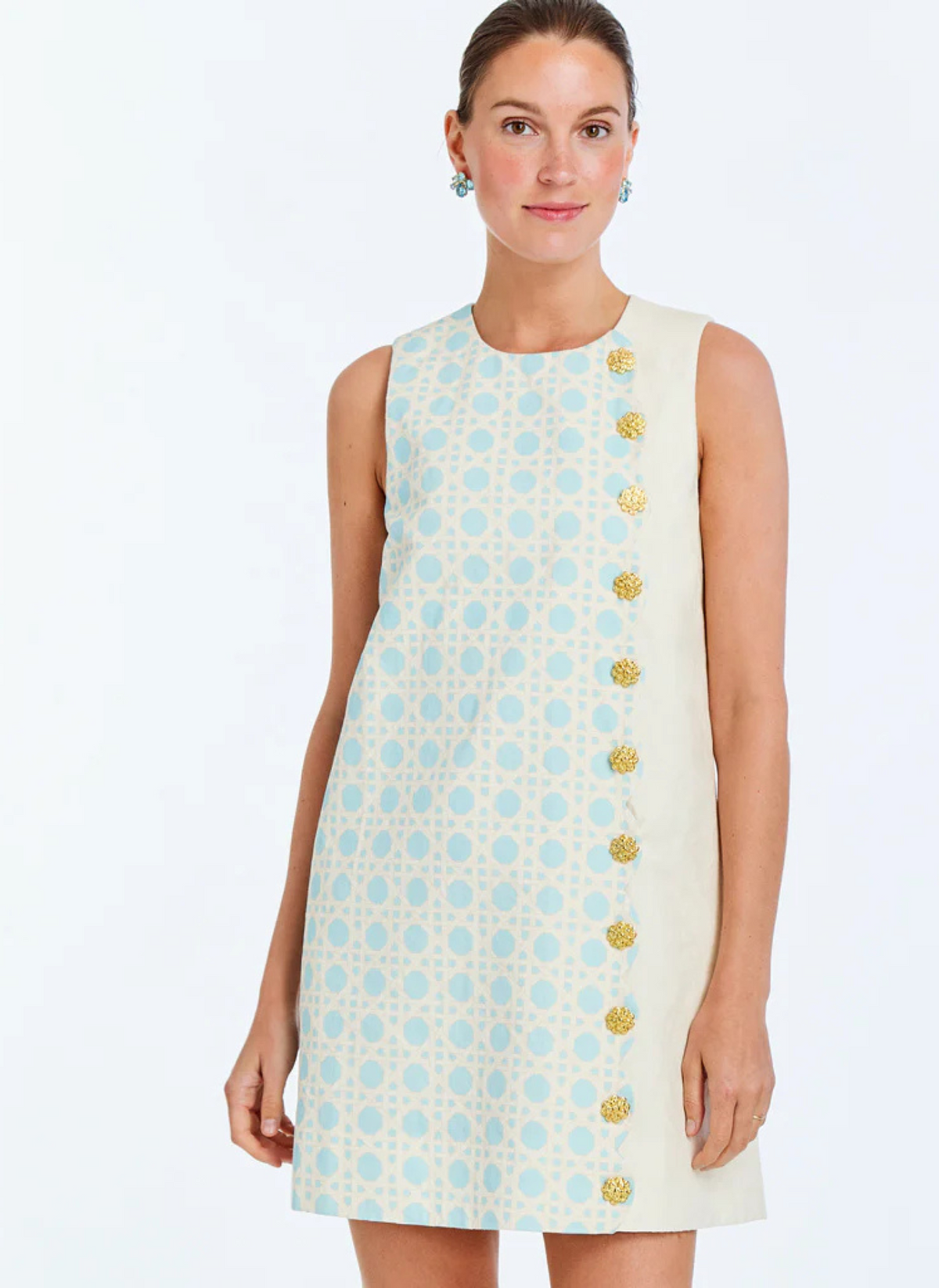 Etta Mini Dress - Solihiya Blue + Ivory