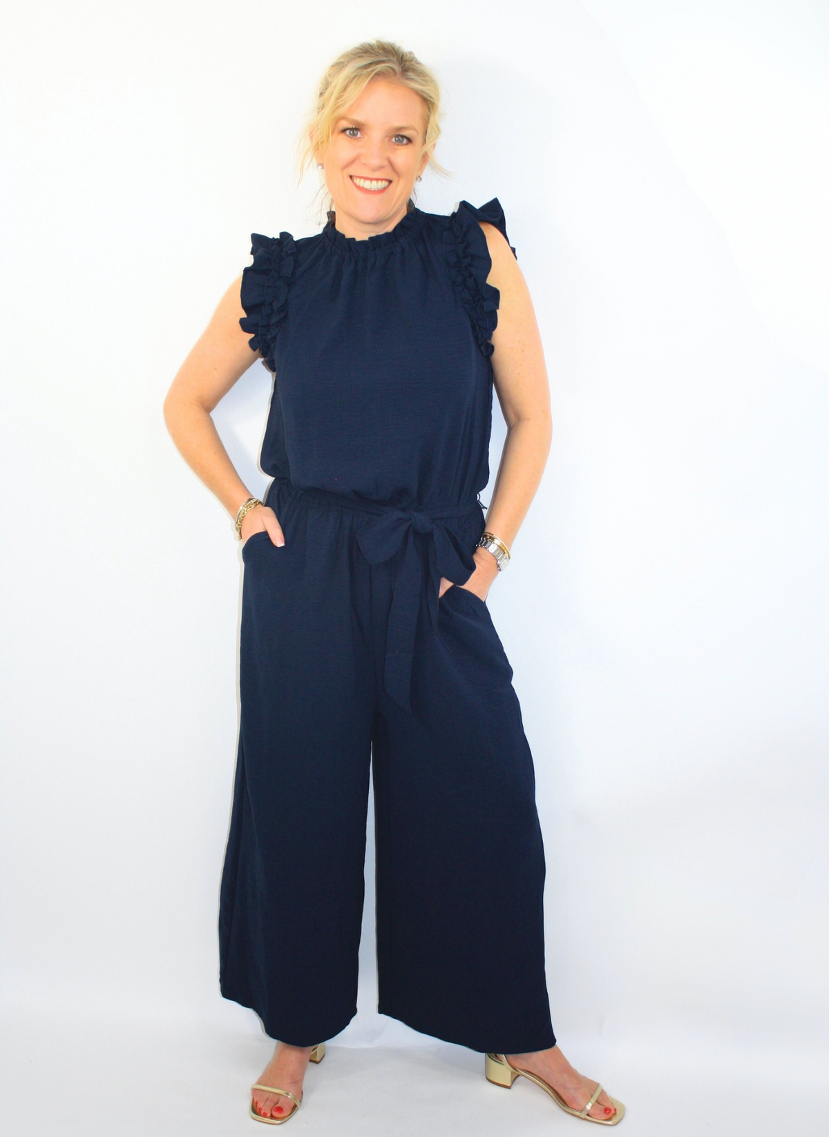 The Arlette Jumpsuit - Navy