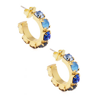 Chunky Colorful Crystal Hoops
