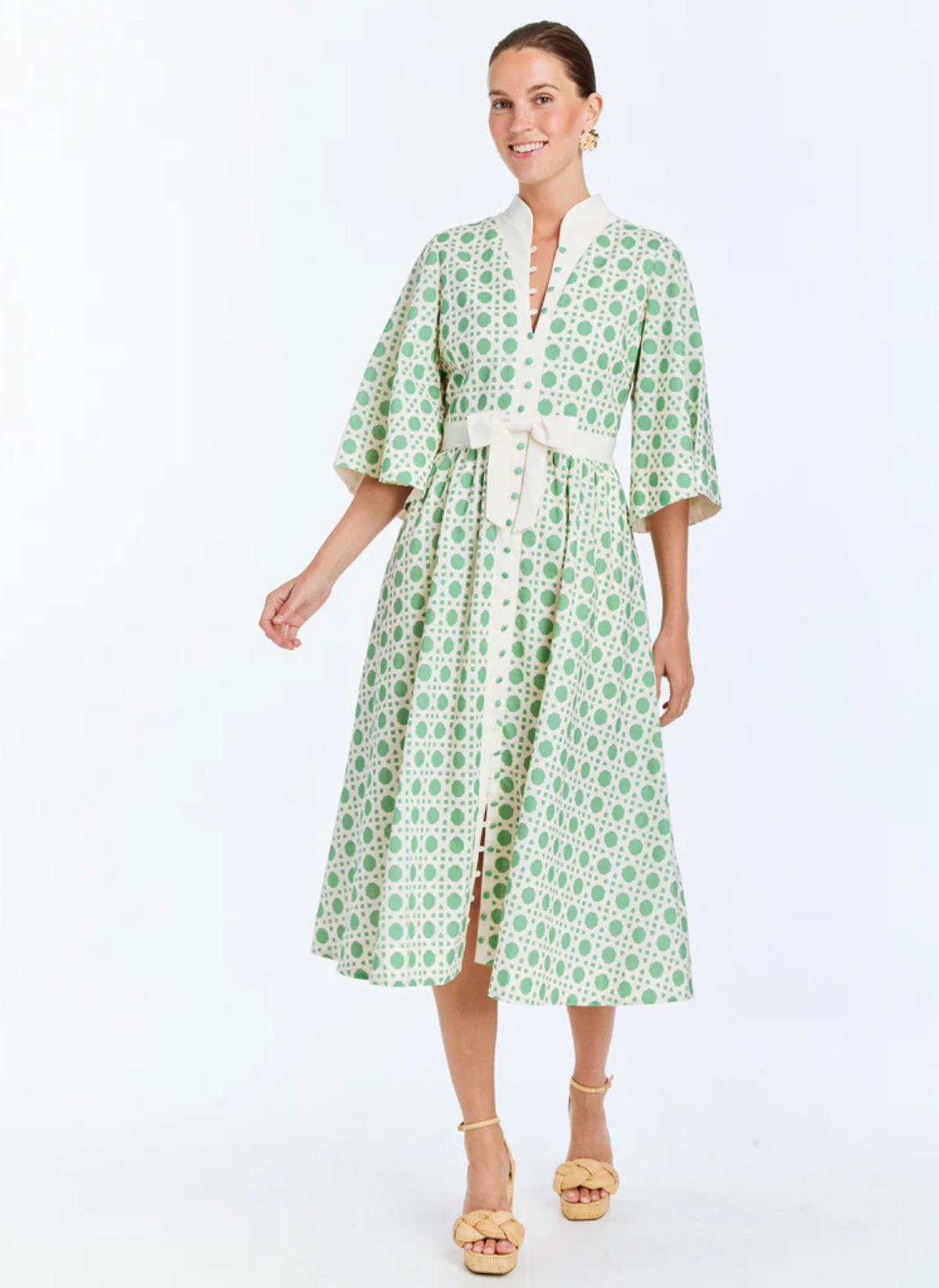 Carmen Midi Dress - Solihiya Green