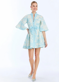 Carmen Mini Dress - Powder Toile