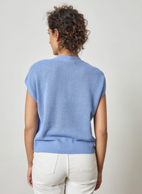 Sleeveless Crewneck Sweater - Marlin