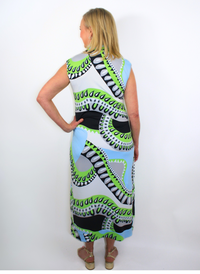 Kristen Maxi Dress - Mod Kaleidoscope Pool