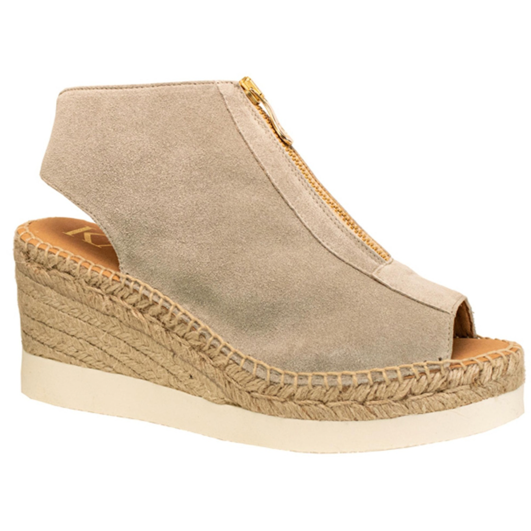 Emily Wedge Sandal - Beige