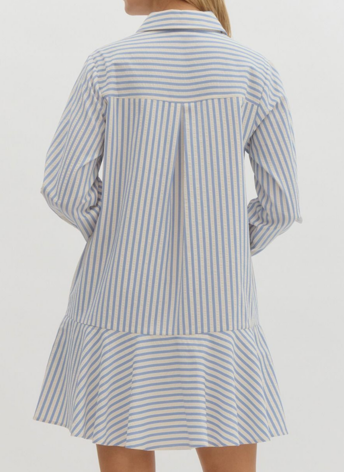 Palmer Striped Mini Dress - Blue