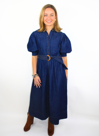 Veroncia Denim Dress - Blue