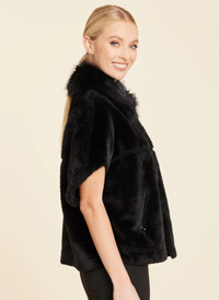 Faux Fur Coccoon Cardigan