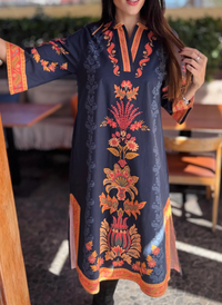 Aspen Midi Dress - Chintz Navy