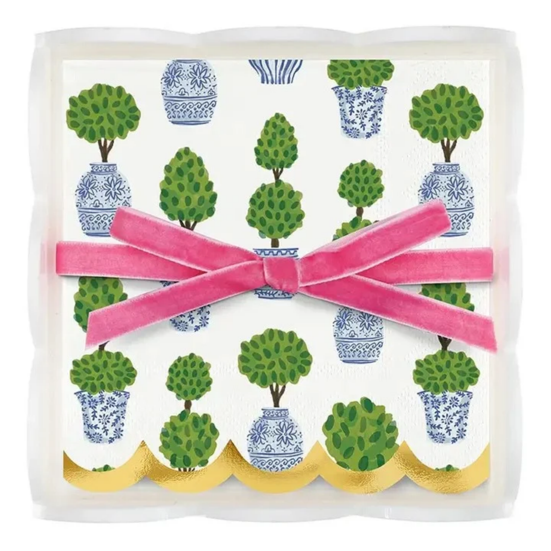 Acrylic Topiary Cocktail Napkin Set