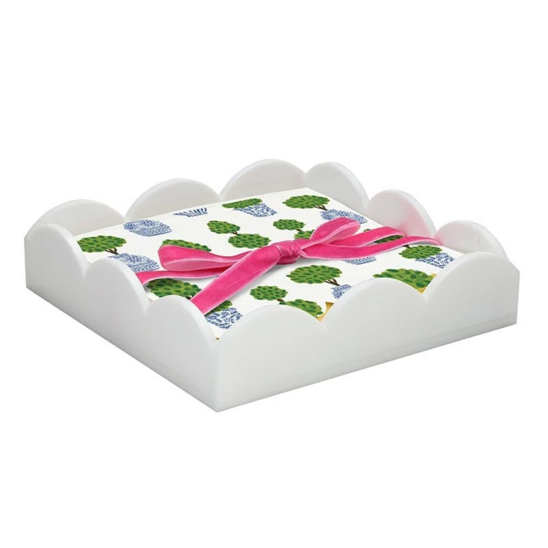 Acrylic Topiary Cocktail Napkin Set