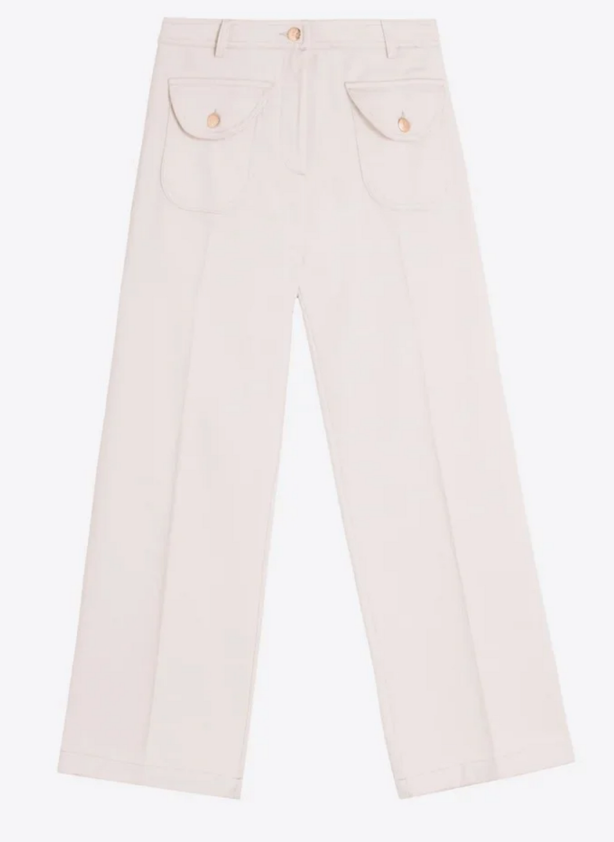 Decorative Pocket Straight Leg Pant