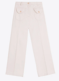 Decorative Pocket Straight Leg Pant