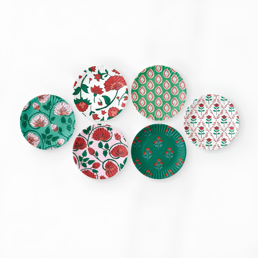 Assorted Spice Trail Holiday Melamine Plates