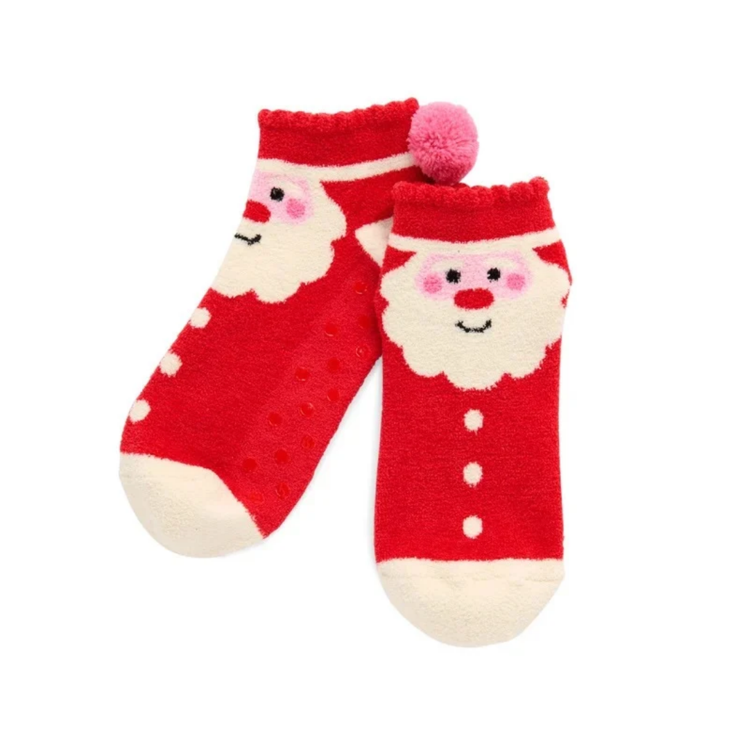 Xmas Pom Pom Ankle Socks