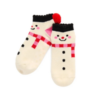 Xmas Pom Pom Ankle Socks