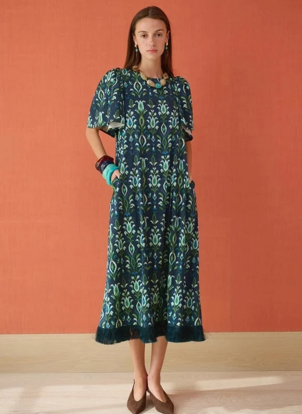 Georgia Dress - Peacock Navy