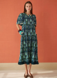 Georgia Dress - Peacock Navy