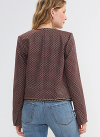 Lady Collarless Jacket w/ Gold Trim