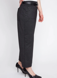 Spotted Knit Pant w/ Patch Pockets