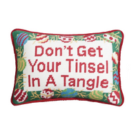 Tinsel Tangle Embroidered Pillow