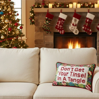 Tinsel Tangle Embroidered Pillow