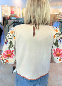 Wildflower Faux Suede Top