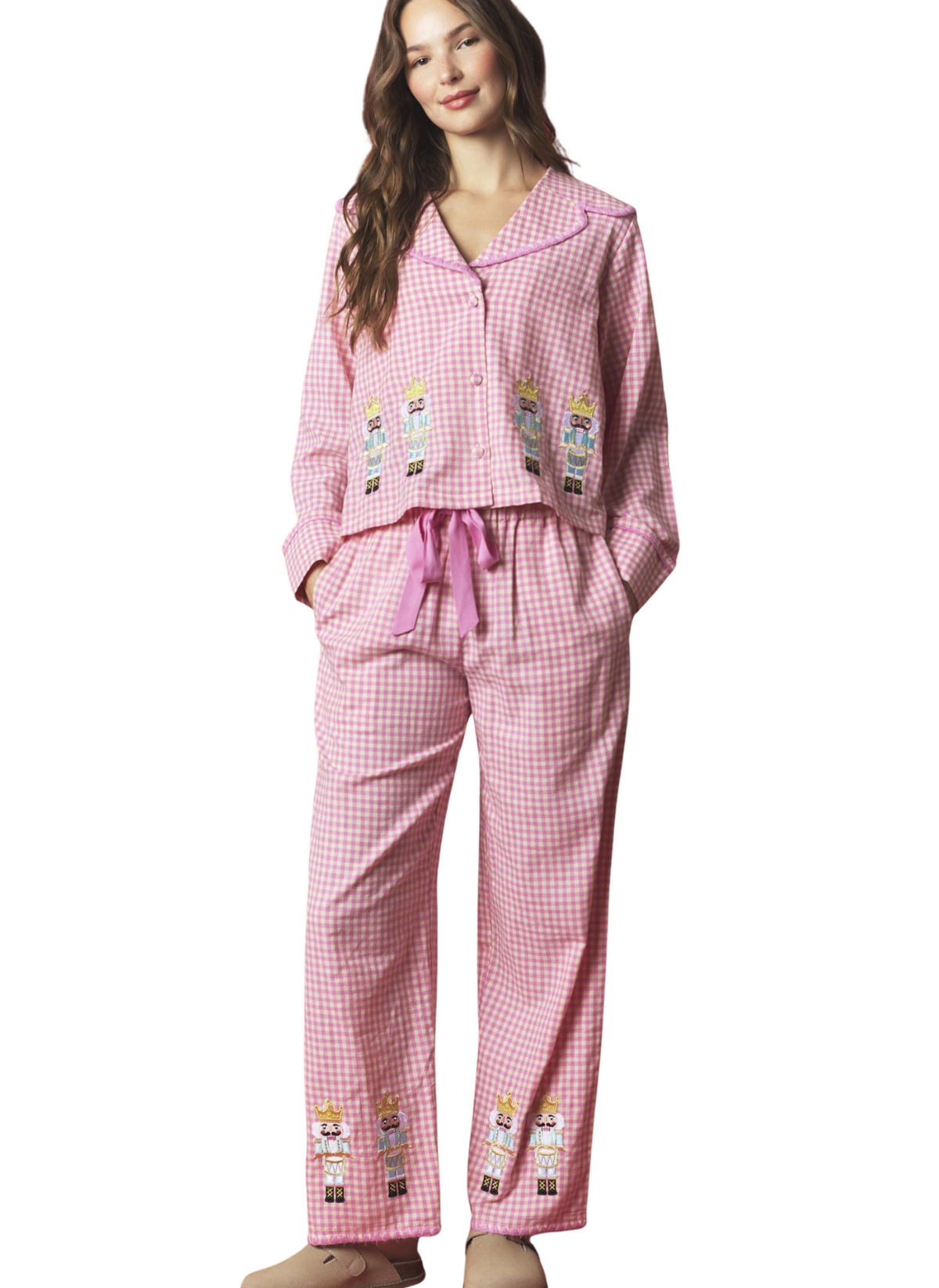 Gingham Nutcracker Pajama Set