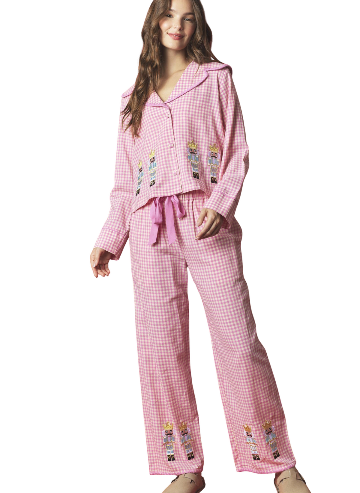Gingham Nutcracker Pajama Set