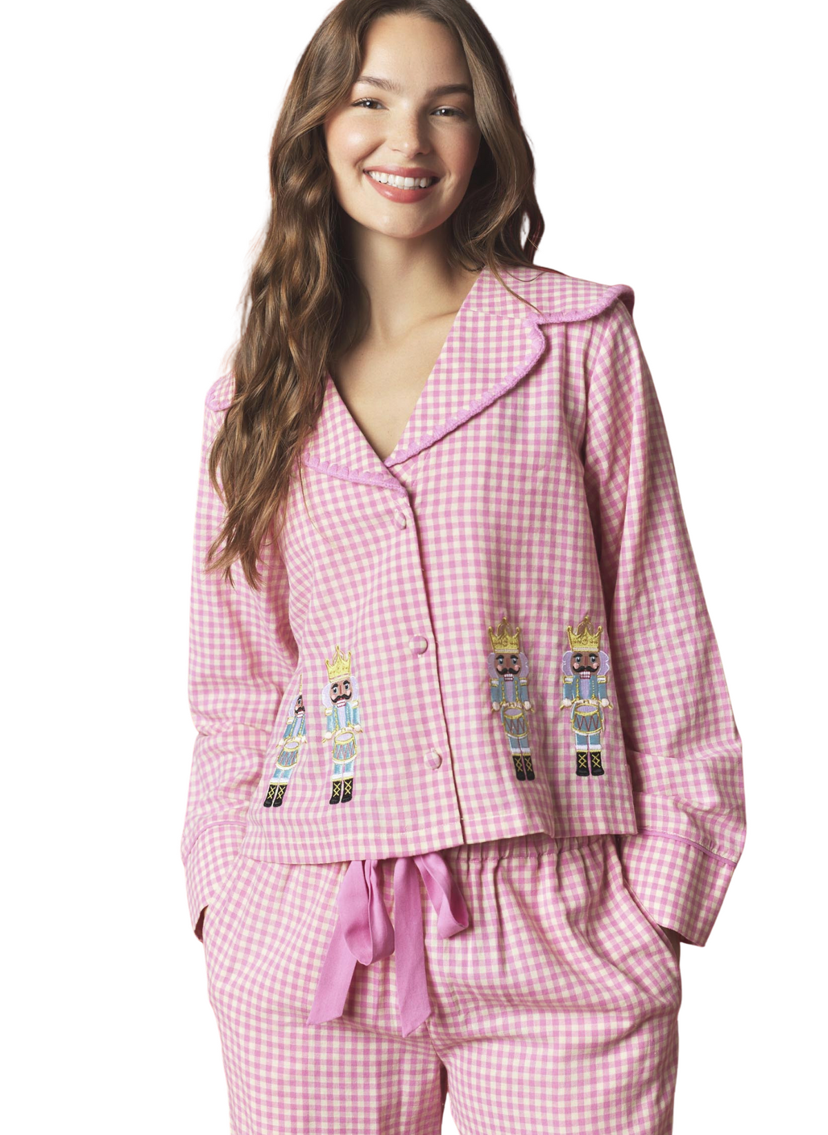 Gingham Nutcracker Pajama Set