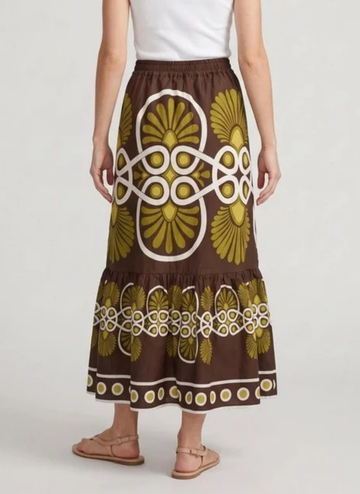 Daphne Printed Tiered Skirt