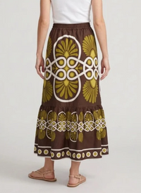 Daphne Printed Tiered Skirt