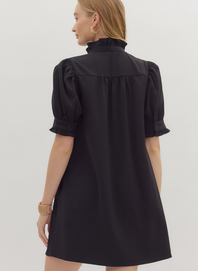 Ruffle Around Shirt Dress