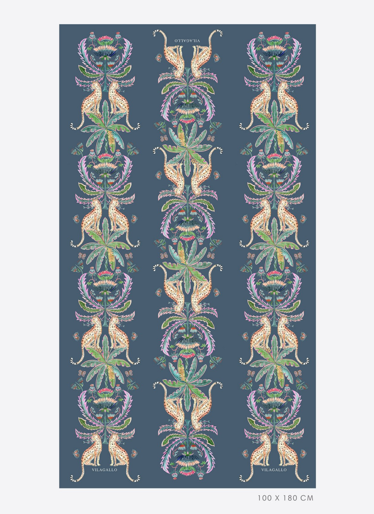 Leopard and Palm Print Scarf