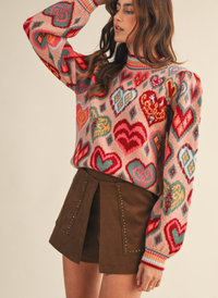 Full Heart Multi Color Sweater