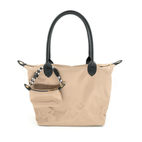 Nylon Shoulder Bag w/ Mini Bag Charm