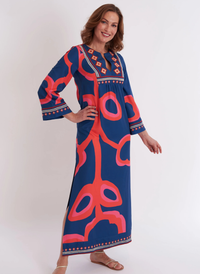 Crispell Caftan- Ocean Fire