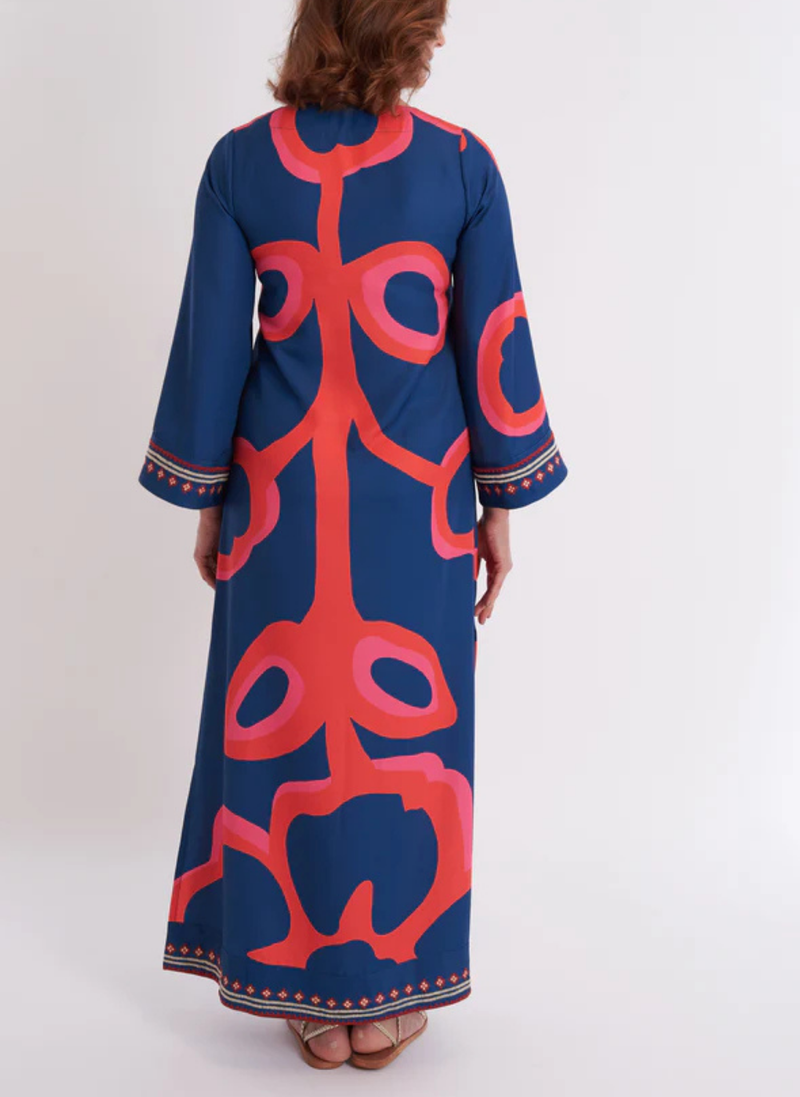 Crispell Caftan- Ocean Fire
