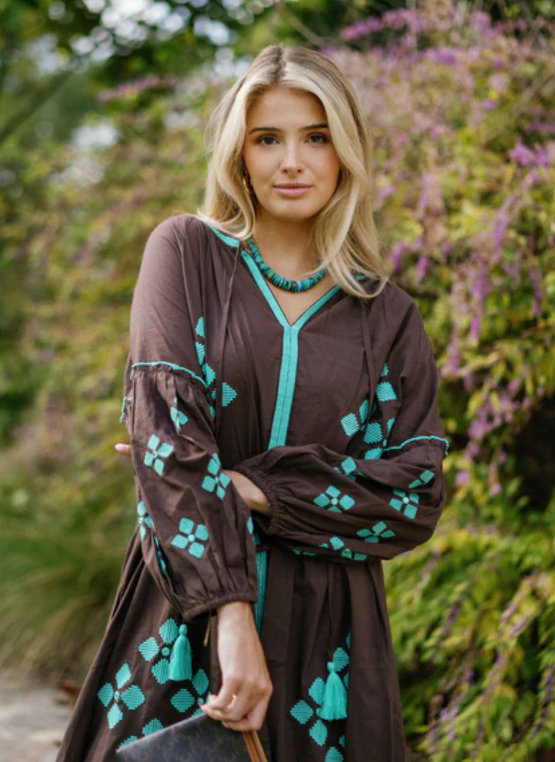 Brown is the New Black Midi Dress