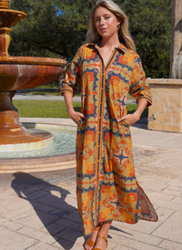 Rhea Midi Dress- Fall Garden