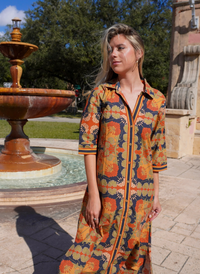 Rhea Midi Dress- Fall Garden