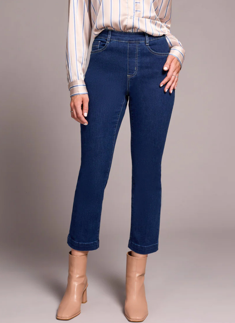 Pull-On Crop Straight Crop Denim